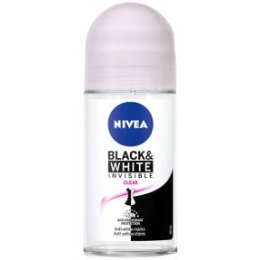 DEODORANT ROLL ON BLACK WHITE CLEAR NIVEA 50ML