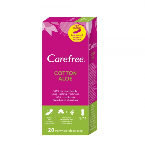 ABSORBANTE CAREFREE PANTY ALOE 20BUC       