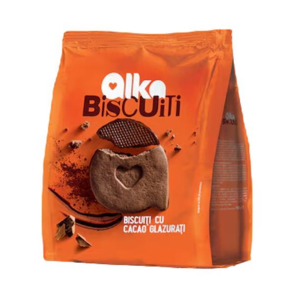 BISCUITI CACAO GLAZURA ALKA 180G