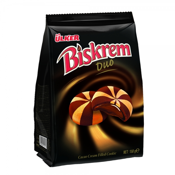 BISCUITI DUO CACAO BISKREM 150G