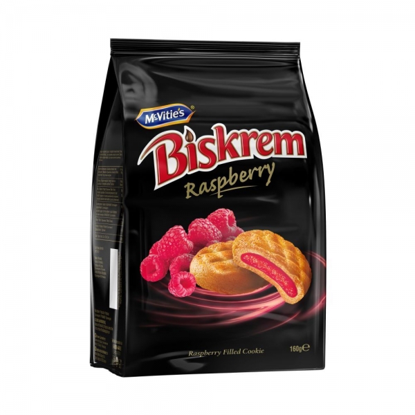 BISCUITI ZMEURA BISKREM 160G