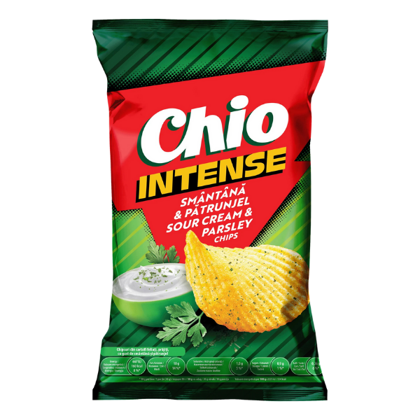 CHIPS INTENSE CU GUST DE SMANTANA SI IERBURI CHIO 160G