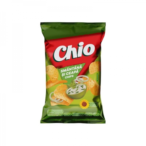 CHIPS CU GUST DE SMANTANA SI CEAPA CHIO 125G