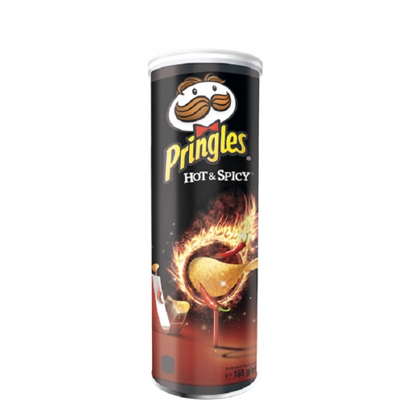 CHIPS HOT SPICY PRINGLES 165GR