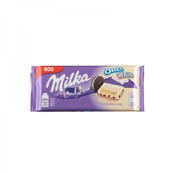 CIOCOLATA MILKA ALBA CU OREO 100G