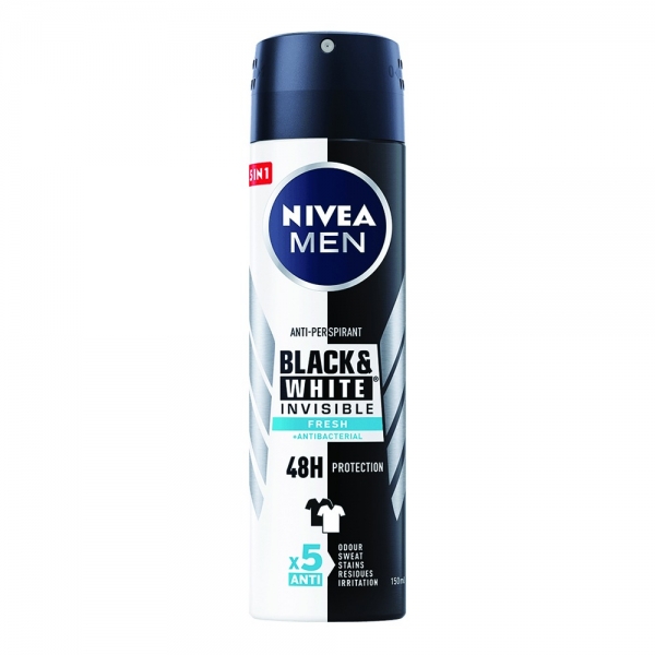 DEO SPRAY BLACK WHITE FRESH NIVEA MEN 150ML