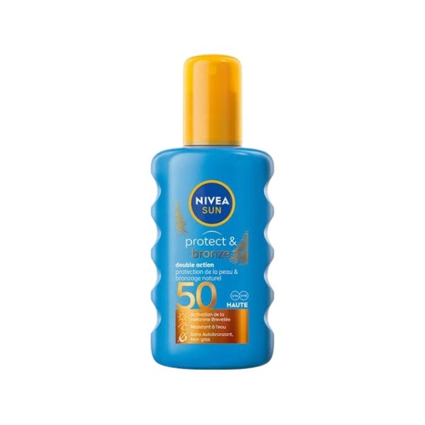 LOTIUNE SPRAY CU PROTECTIE SOLARA SI BRONZARE NIVEA SUN PROTECT & BRONZE SPF 50 200ML