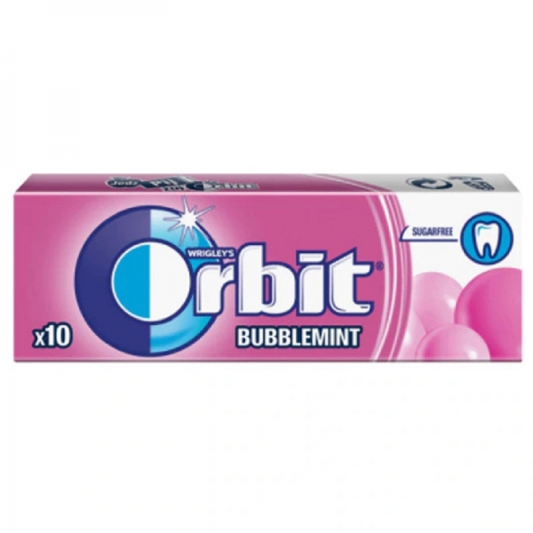 ORBIT BUBBLEMINT 10 PASTILE 14G