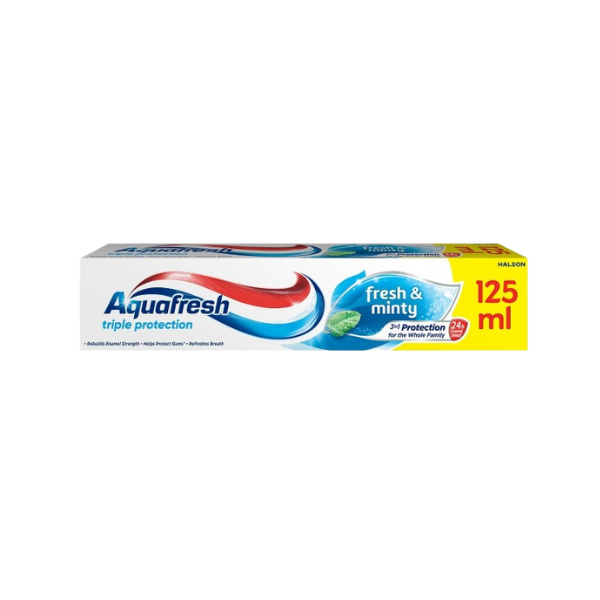 PASTA DINTI TUBE FRESH & MINTY AQUAFRESH 125ML