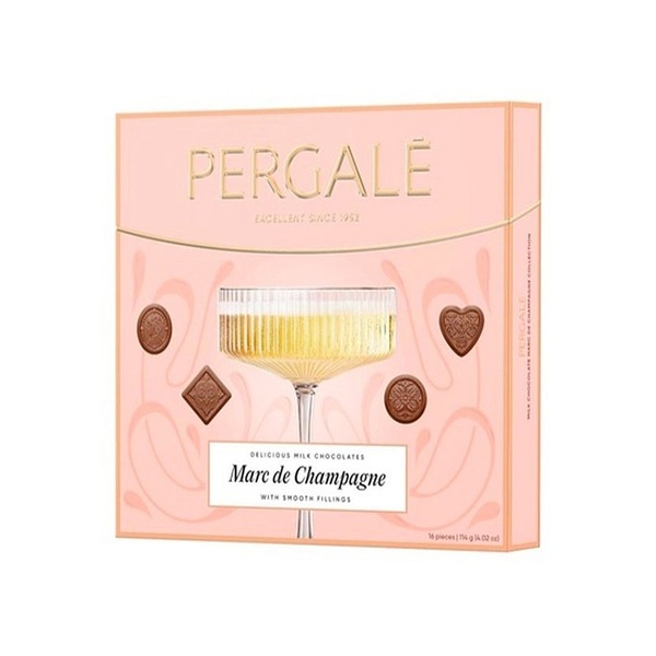 PRALINE PERGALE ASORTATE MARC DE CHAMP CU CIOC LAPTE 114G