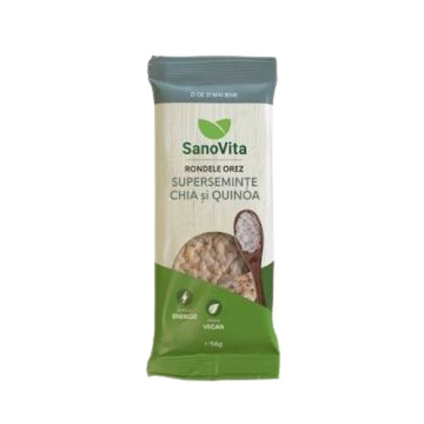 RONDELE OREZ CU SUPER SEMINTE CHIA QUINOA SANO VITA 56G