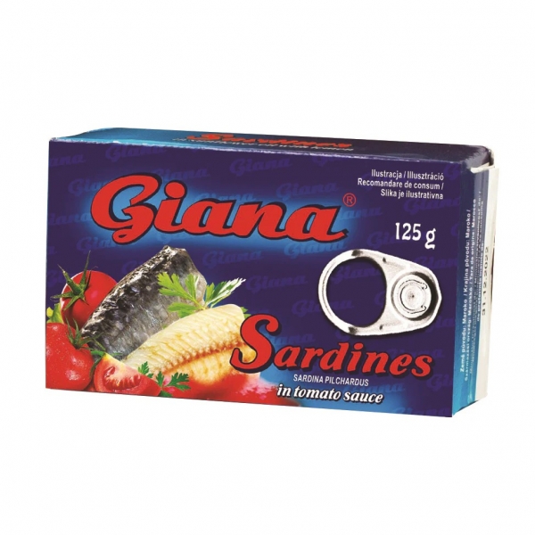 SARDINA IN SOS TOMAT 125G GIANA